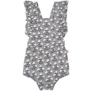 Kids - MAINIO Tradewinds GOTS Little Prairie Romper 74/80 cm - Dresses - 74/80 cm - Blue - Mädchen