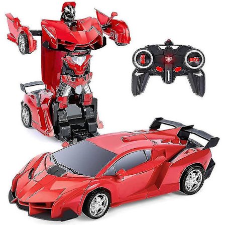 RC Transformer Legetøj 2 I 1 Fjernbetjening Transformerende Bil RC Bil Til Børn Deformationsrobot
