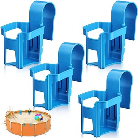 4-pak Poolkrusholdere, Hylde Håndklædestativ