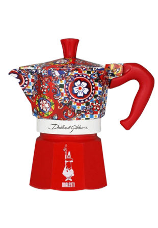 Bialetti Kaffekokare 3 kopp D&G MOKA Köksredskap Flerfärgad 130ml 14x10x17cm