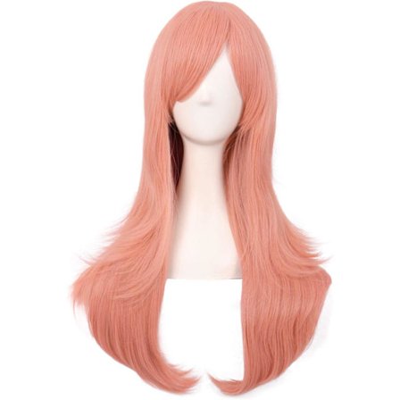28 tommer/70cm kvinder side bangs lang krøllet hår cosplay paryk til kvinder pige