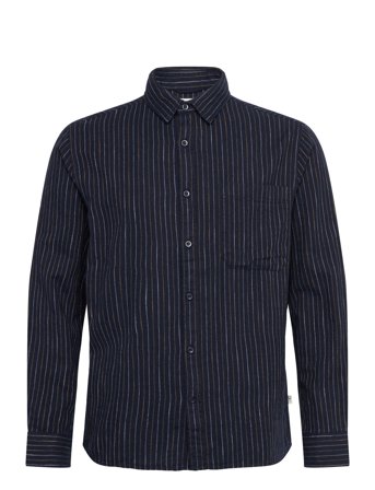 Knowledge Cotton Apparel | Organic Cotton Striped Shirt Gots | L