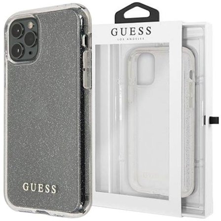 Guess GUHCN58PCGLSI iPhone 11 Pro sølv/sølv hardt deksel Glitter