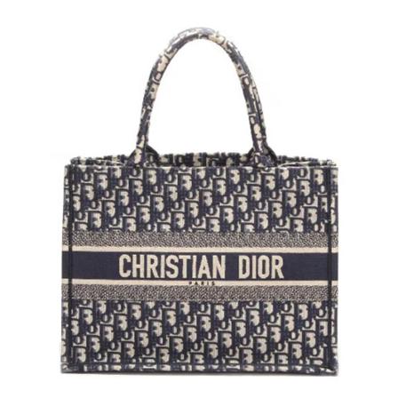 Dior Vintage, Pre-owned Canvas totes Blauw, Dames, Maat:ONE Size,linnen