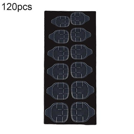 120 stk. klare dobbeltsidede falske kunstige negle, klæbende tape, klistermærke, falske fingernegle QinHai