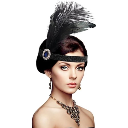 1920-tals Fjäderhuvudband Fjäder Kristallhuvudband 20-tals Huvudbonader Tillbehör för Kvinnor Gatsby Kostym Temafest Cocktailfest Håraccessoarer
