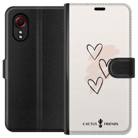 Kompatibel Tegnebogsetui til Samsung Samsung Galaxy Xcover 5 Cactus and Friends - Soft Romance Sketch