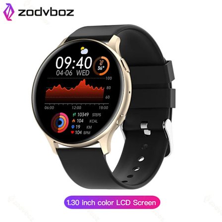 OLED Mode Smartklocka Dam Puls Blodtryck Multifunktionell Sportklocka Herr Dam Vattentät Smartwatch Kvinnor