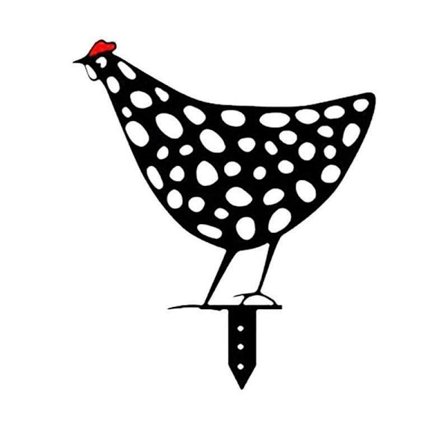 Havepynt Kylling Gårdkunst Have Baghave Plæneindretning Gave Påske Deco