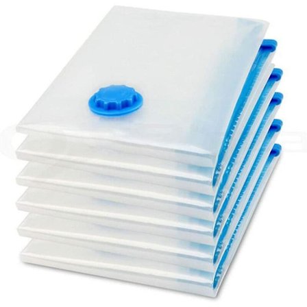 6 stk vakuum oppbevaringsposer, klær oppbevaringsposer, vakuum oppbevaringsdeksler, komprimert oppbevaringspose, dyne oppbevaringsposer, 