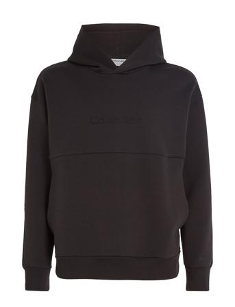 Comfort Debossed Logo Hoodie Calvin Klein Black