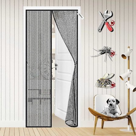 Magneettinen Hyttysverkko-ovi 80 x 220 cm, Hyönteissuoja Parvekkeen Ovelle, Kellariovelle, Terassiovelle, Parvekkeen Liukuoville Olohuoneeseen 