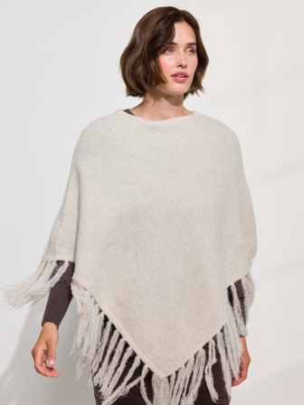 MATCH - Anna poncho - Marie Philippe - Dame - Tilbehør - Grå - ONESIZE - 30% akryl, 23% alpakka, 23% nylon 22% ull og 2% elastan