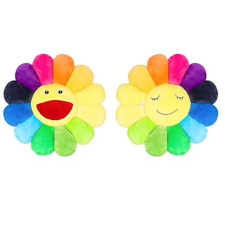 1 Solsikkeblomst Pude, Takashi Murakami Pude, Smiley Pude Farverig Solsikke Blød Legetøj Hjem Soveværelse Butik Restaurant Dekoration