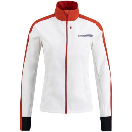 Swix Roadline Wind Jacket W Bright White/Fiery Red