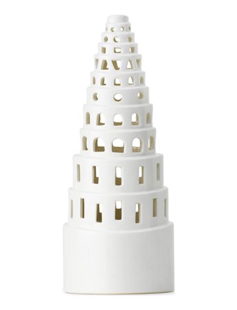 Kähler | Urbania Lyshus Højt Tårn Hvid | Ø9X22.5CM