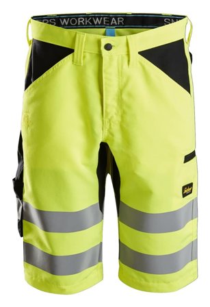 Snickers Workwear 6132 Shorts varsel, gul/svart C44, Arbetskläder