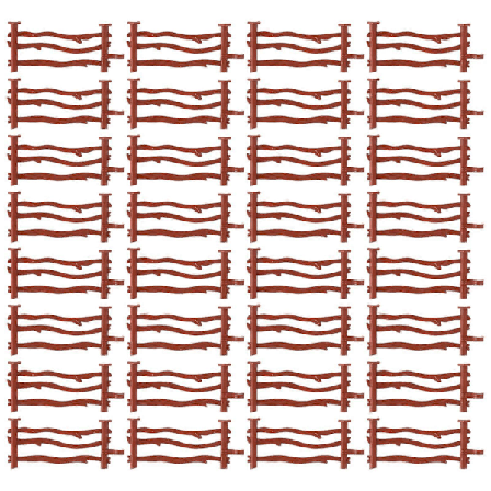 50 stk. Simple Hegn Legetøj Børn DIY Gårde Hegn Legetøj Livagtige Hegnsmodeller