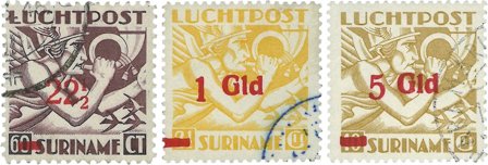 Suriname 1945 - NVPH LP24/26 - Stemplet