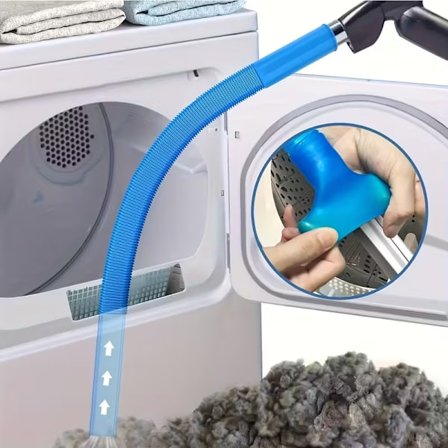 1 st Torktumlare Rengöringsslang - Flexibel Dammludd Borttagnings Vakuumslang Tillbehör med Elastisk Anslutning, Passar De Flesta Dammsugare, Flexibel