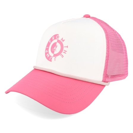 Kangol - Pink trucker Czapka Z Daszkiem - Raver Logo Electric White/Pink Trucker @ Hatstore