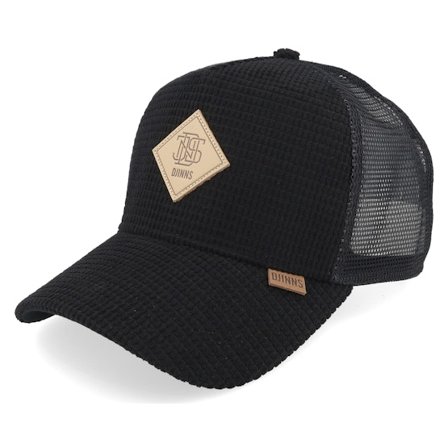 Djinns - Hft Cap Waffle Corduroy Black A-Frame Trucker Trucker Black Cap - @ Hatstore