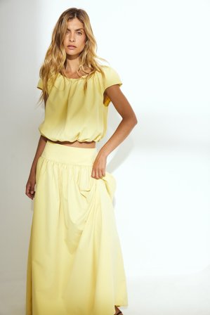 Lydia Tomlinson x NA-KD Balloon Hem Top - Ærmeløse toppe - Gul - EU 42