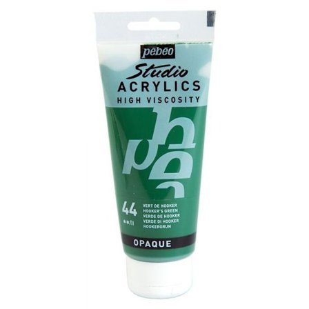 Akrylmaling - Pébéo - Studio - Hooker Green - 100 ml - Satin - Blandet