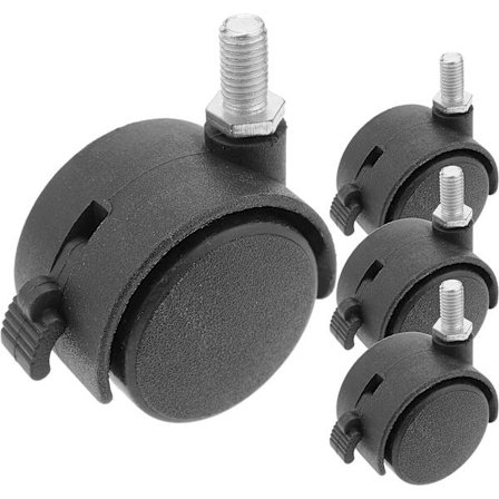 KR001-VCES Nylon Swivel Castor med bremse 35mm 4stk (KR001)