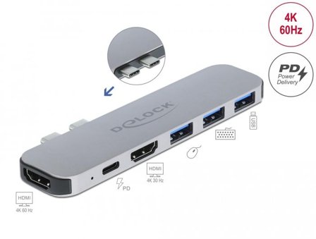 Delock dokkingstasjon - USB-C - HDMI