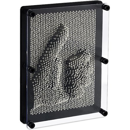 Skulptur Negler 3D Metall Pin Art Håndtrykt Ansikt Metallstang