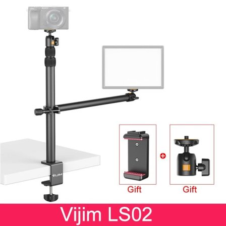 Stativ klemme 90 cm skrivebord lys stativ live bom arm med 1/4" kule hode