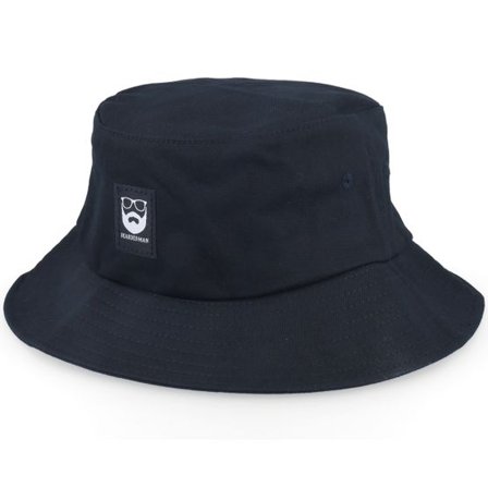 Bearded Man - Svart bucket Hatt - Bm Logo Blk Woven Black Bucket @ Hatstore