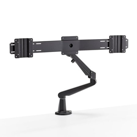 Monitor arm, double, rail, black