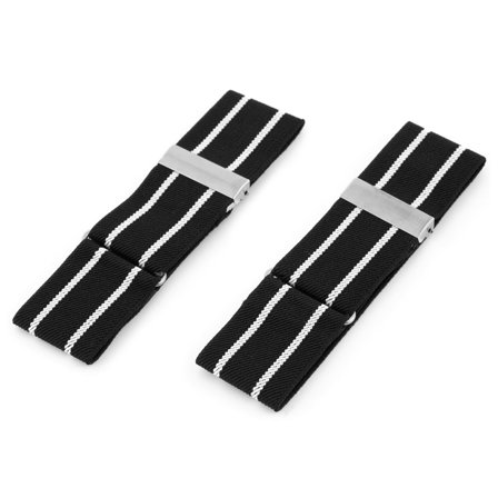 Black and White Striped Sleeve Garters for Men - Sleeve Garters