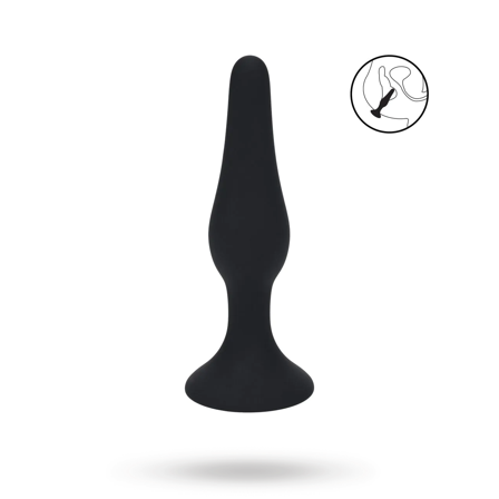 Slim Silicone Anal Plug - S - Black - Vuxen.se - Buttplug, stora & små butt plugg