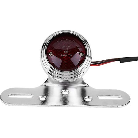 Universal Fleksibel Brems Baglygte Motorcykel Nummerpladelys LED Parklys LED Blinklys Bremslys (sølv) (1 stk)