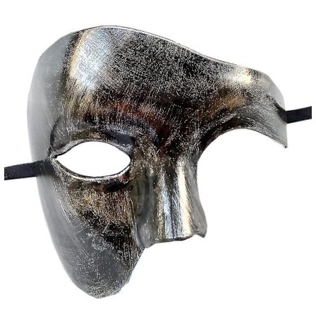 Maskerademaske Retro Fantom af Operaen Enøjet Halvmaske Kostume 1stk - Antik Sølv