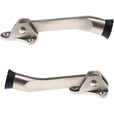 Dørstopper Dørstopper Holder Kit Med Monteringsskruer Kontrol Metal Gummi 2pcssølv