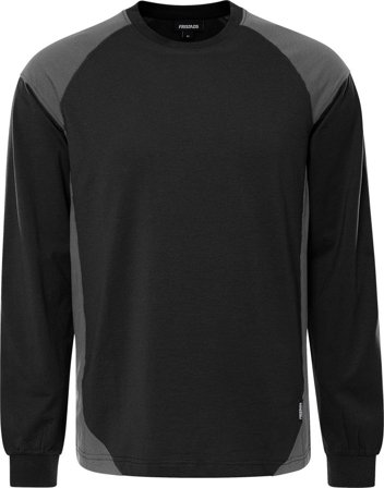 Fristads Herr Green långärmad T-shirt 7071 GTM, Svart/Grå