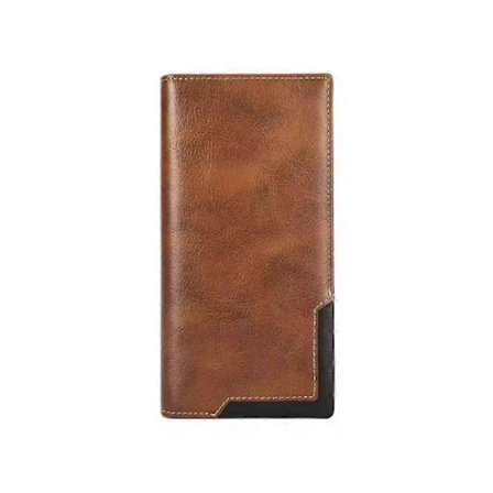 Upliftjoys Koskind Vintage Tegnebog Mænd Lang Læder Bifold Tegnebog til Far Mænd