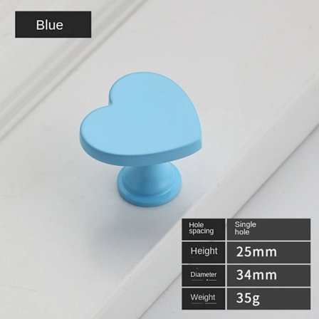 2 Stk Love Garderobe Dørgreb Skuffegreb BLÅ