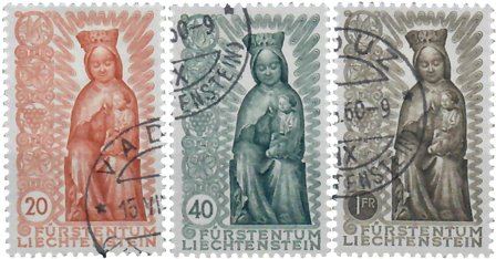 Liechtenstein 1954 - MICHEL 329-331 - Stemplet