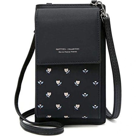 Dame Crossbody Telefon Taske Læder Mønt Mobiltelefon Pung Mini Mobil Håndtaske Skuldertaske Med Rem Og Kortpladser