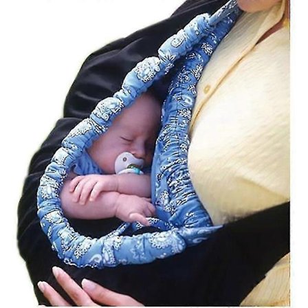 Bæresjal for barn, svøpepose, ammepose, frontbæring for nyfødt spedbarn baby ringslynge ryggsekk