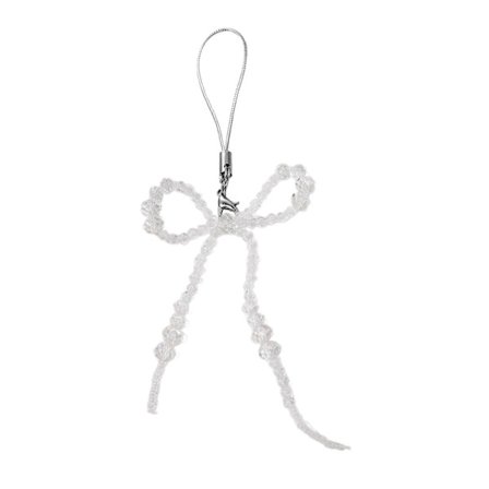 Fashion Bowknot Mobiltelefonkæde Krystal Sløjfer Vedhæng Nøglering Telefon Snor Mobiltelefon Hængende Reb til Kvinder Taske Charm