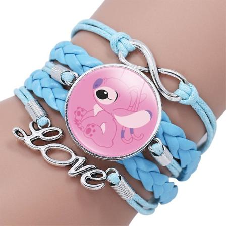 Anime figurleksak Lilo & Stitch Armband Kawaii print Söt Handled Barn Julfest Gift One Piece 20001919-25mm
