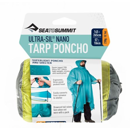 Sea to summit Ultra Sil Nano Tarp Poncho rain jackets Green OneSize