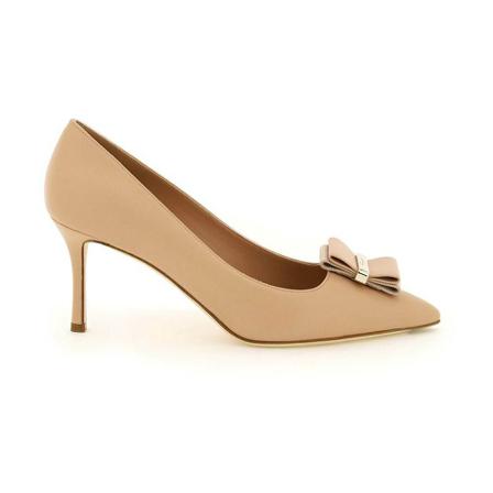 Salvatore Ferragamo, Pumps Beige, Dames, Maat:38 1/2 EU,leer
