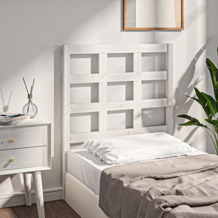 Vidaxl Sänggavel Vit 80,5x4x100 Cm Massiv Furu Vit